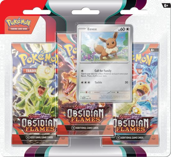 Obrázek Pokémon TCG: SV03 Obsidian Flames - 3 Blister Booster