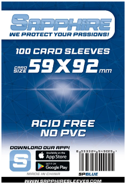 Zobrazit detail produktu - Sapphire Blue - 100x Standard European (59x92mm) Obrázek Sapphire Blue - 100x Standard European (59x92mm)