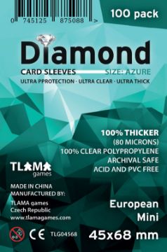 Zobrazit detail produktu - Obaly na karty Diamond Azure: European Mini (45x68 mm)  (80 mikronů, 100 ks) Obrázek Obaly na karty Diamond Azure: European Mini (45x68 mm)  (80 mikronů, 100 ks)