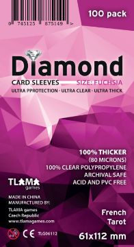 Zobrazit detail produktu - Obaly na karty Diamond Fuchsia: French Tarot (61x112 mm) Obrázek Obaly na karty Diamond Fuchsia: French Tarot (61x112 mm)