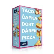 Obrázek Taco, čapka, dort, dárek, pizza