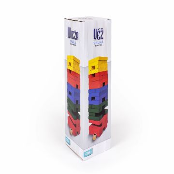 Zobrazit detail produktu - Velká barevná Věž s kostkou Obrázek Velká barevná Věž s kostkou