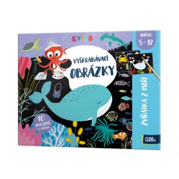 Zobrazit detail produktu - Kvído - Vyškrabávací obrázky - Zvířátka z moře Obrázek Kvído - Vyškrabávací obrázky - Zvířátka z moře