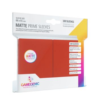 Zobrazit detail produktu - Gamegenic: Matte Prime Sleeves Red Obrázek Gamegenic: Matte Prime Sleeves Red