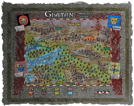 Obrázek Mapa Ghatanu a okolních zemí