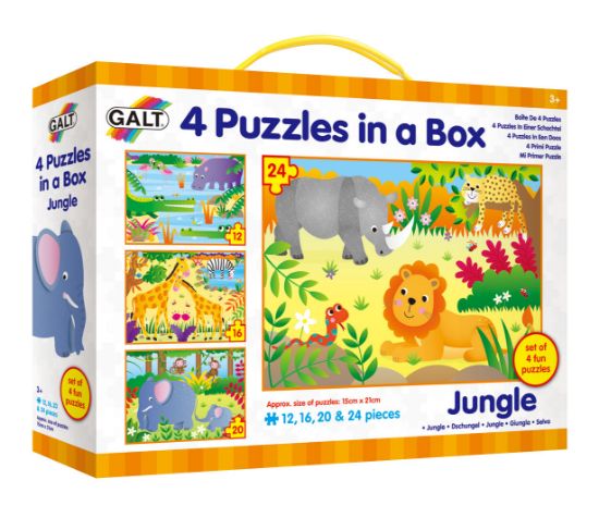 Obrázek 4 puzzle v krabici - Džungle