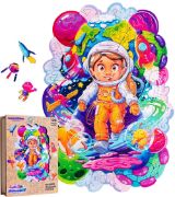 Obrázek DŘEVĚNÉ BAREVNÉ PUZZLE - Vesmírný dobrodruh