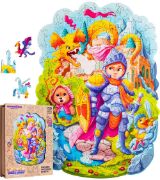 Obrázek DŘEVĚNÉ BAREVNÉ PUZZLE - Statečný rytíř