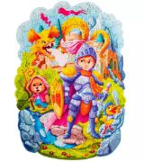 Obrázek DŘEVĚNÉ BAREVNÉ PUZZLE - Statečný rytíř