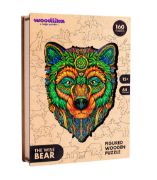 Obrázek DŘEVĚNÉ BAREVNÉ PUZZLE - Moudrý medvěd