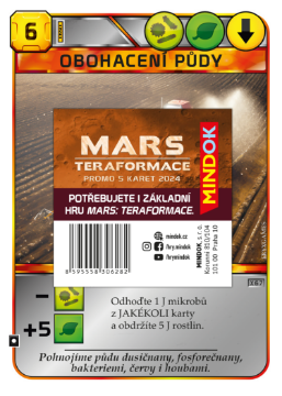 Zobrazit detail produktu - Mars: Teraformace – promo 5 karet 2024 Obrázek Mars: Teraformace – promo 5 karet 2024