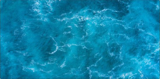 Obrázek Herní podložka (playmat) 180 x 90 cm (6'x3') - různé motivy  (neoprenová, obšitá, playmat) Ocean (oceán)