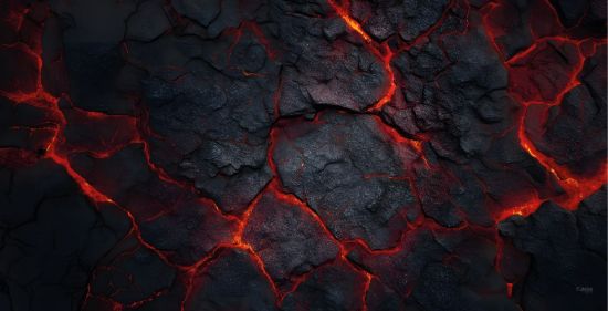 Obrázek Herní podložka (playmat) 120 x 90 cm (4'x3') - různé motivy  (neoprenová, obšitá, playmat) Láva (Lava)