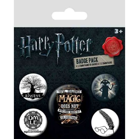 Obrázek Sada placek Harry Potter - Symbols, 5 ks
