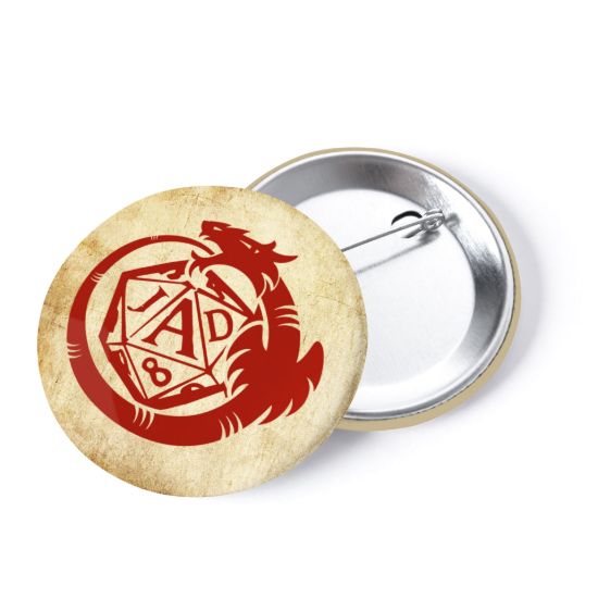 Obrázek Placka Jeskyně a draci - červené logo