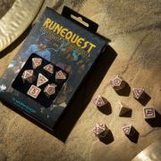 Obrázek Sada kostek RuneQuest - Beige & burgundy