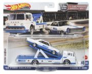 Obrázek Hot Wheels tahač a závodní angličák asst