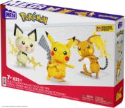 Obrázek MEGA CONSTRUX POSTAV A VYSTAV SI PIKACHU A JEHO VÝVOJOVÉ TRIO