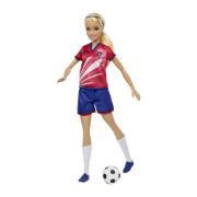 Obrázek Barbie fotbalová panenka  - BARBIE V ČERVENÉM DRESU