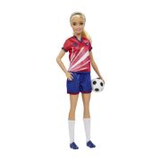 Obrázek Barbie fotbalová panenka  - BARBIE V ČERVENÉM DRESU