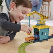 Obrázek Fisher Price vláčkový set s jeřábem a motorovou mašinkou 