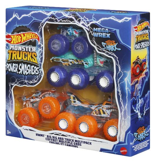Obrázek Hot Wheels MONSTER TRUCKS power smashers tahač a truck