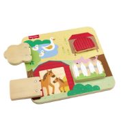 Obrázek Fisher Price dřevěna hra na schovávanou zvířátka 