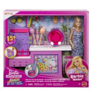 Obrázek Barbie panenka stánek s cukrovou vatou herní set 