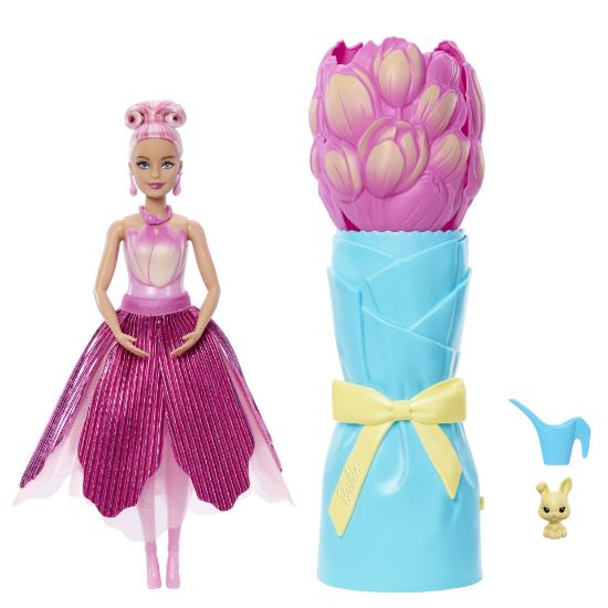 Obrázek Barbie PETAL POP květinové překvapení - růžový tulipán