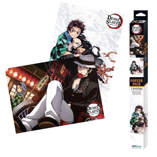Obrázek Sada plakátů Demon Slayer - Muzan, Tanjiro & Nezuko