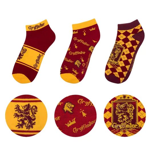 Obrázek Kotníkové ponožky Harry Potter - Nebelvír (3 páry)
