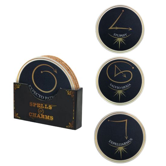 Obrázek Podtácky Harry Potter - Spells & Charms (4 ks)
