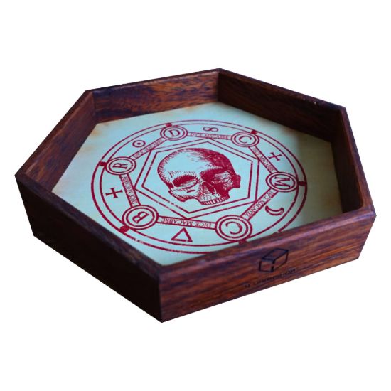 Obrázek Dřevěný Dice Tray - Dice Macabre