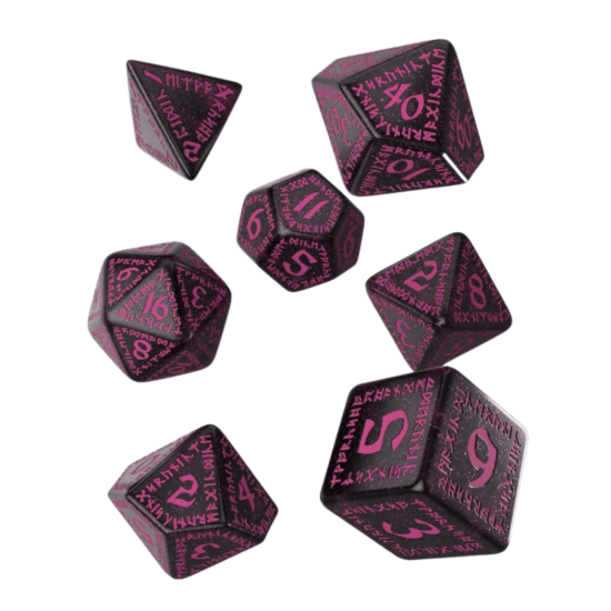 Obrázek Sada runových kostek - Black-Magenta