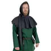 Obrázek Středověká vlněná kápě - černý antracit