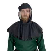 Obrázek Středověká vlněná kápě - černý antracit