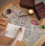 Obrázek Podložka pod myš a klávesnici Harry Potter - Pobertův plánek XL