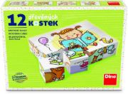 Obrázek Dřevěné kostky Hezký den – 12 kostek