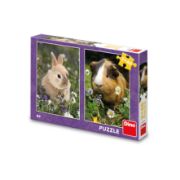 Obrázek Puzzle Králíček a morče 2x48 dílků