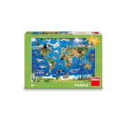 Obrázek Puzzle Mapa zvířat 100 XL dílků