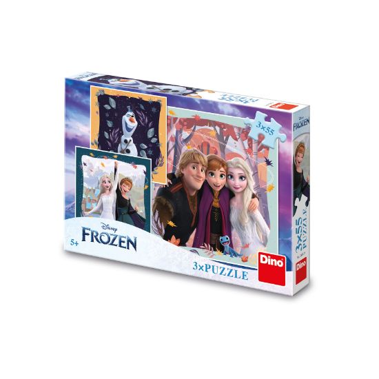Obrázek Puzzle Frozen: Radostný podzim 3x55 dílků
