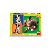 Obrázek Puzzle Psí sportovci 3x55 dílků