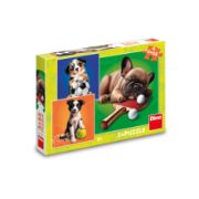 Obrázek Puzzle Psí sportovci 3x55 dílků