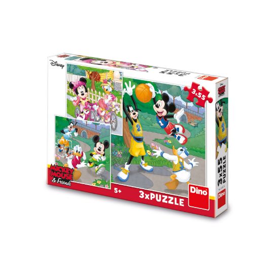 Obrázek Puzzle Mickey a Minnie sportovci 3x55 dílků