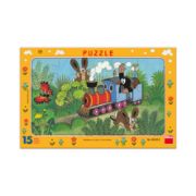 Obrázek Puzzle Krtek a lokomotiva 15 dílků deskové