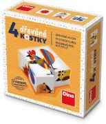 Obrázek Dřevěné kostky Kohout – 4 kostky
