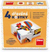 Obrázek Dřevěné kostky Kohout – 4 kostky
