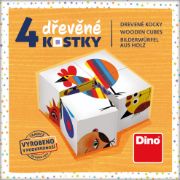 Obrázek Dřevěné kostky Kohout – 4 kostky