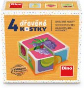Obrázek Dřevěné kostky Ovoce – 4 kostky