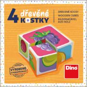 Obrázek Dřevěné kostky Ovoce – 4 kostky